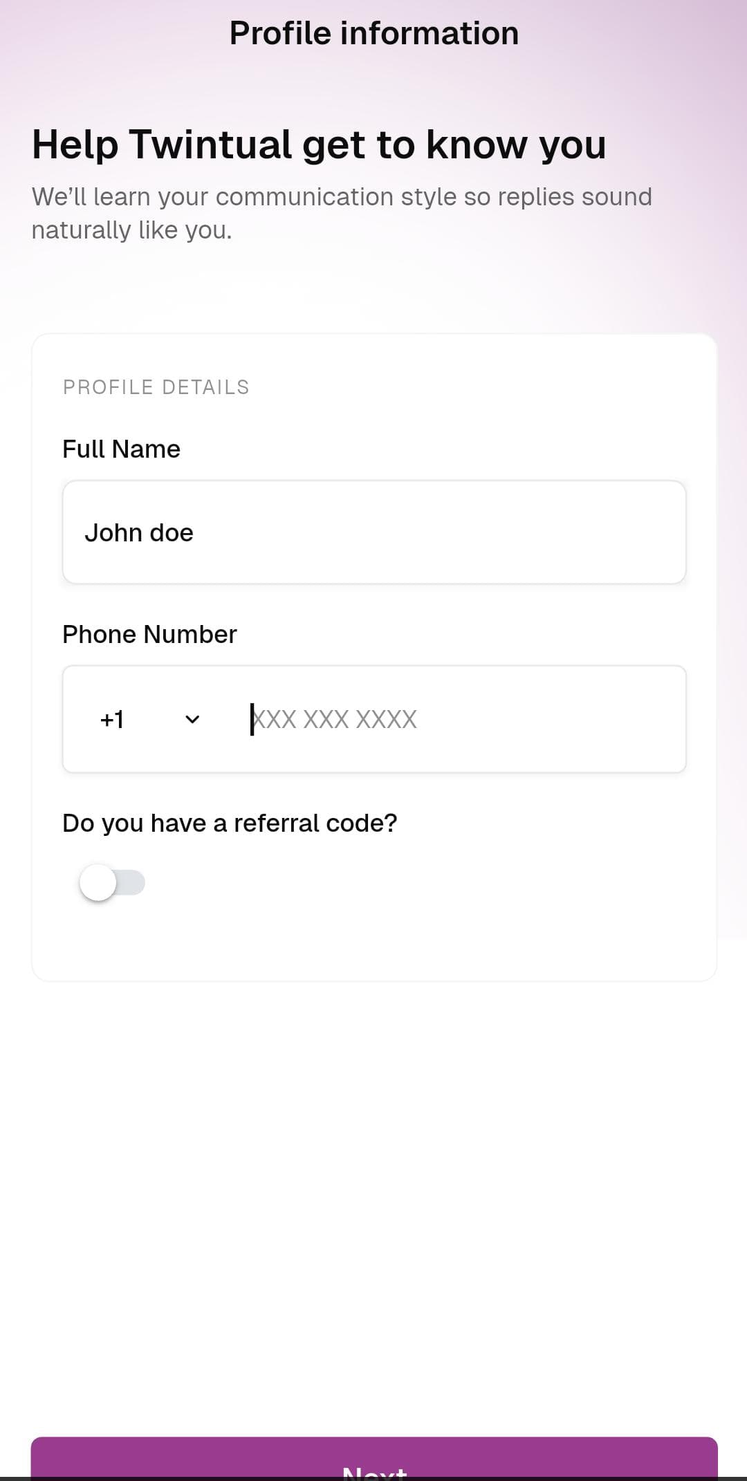 Profile Information